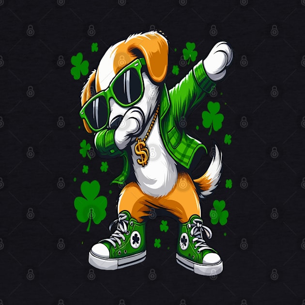 St. Patrick's Day funny Dog Dabbing by WOLVES STORE